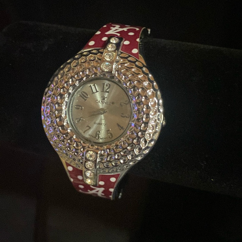 CALLING ALL BAMA FANS!  Alabama Bangle Collegiate Cannes Quartz Watch.